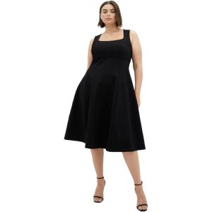City Chic Women’s Plus Size Dress – Maci Midi Sleeveless(Black)