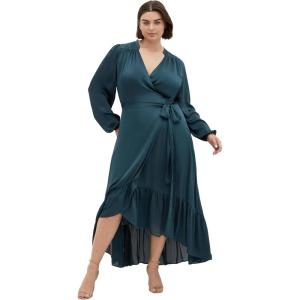 City Chic Women’s Plus Size Dress – Rylie Love Maxi(Teal)