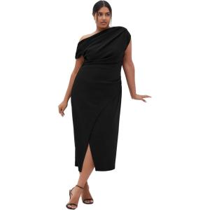 City Chic Women’s Plus Size Dress – Sassy Off Shoulder(Black)