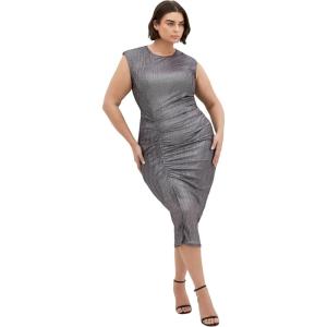City Chic Women’s Plus Size Dress – Starlit(Gunmetal)