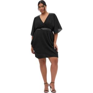City Chic Womens Plus Size Dress Sequin WrapDress(Sequin Wrap)