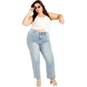 City Chic Women’s Plus Size Jean – Harley Ayesha(Denim)
