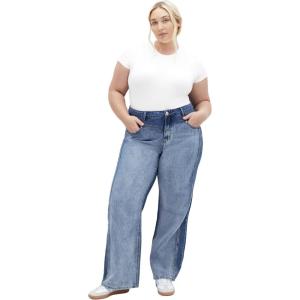 City Chic Womens Plus Size Jean H Raegan(Two Tone)