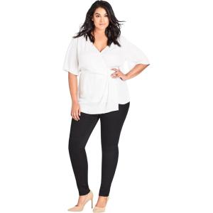City Chic Women’s Plus Size Jeans – Asha Regular High Rise Skinny(Black)
