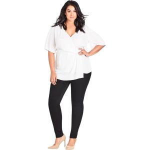 City Chic Women’s Plus Size Jeans – Asha Regular High Rise Skinny(White)