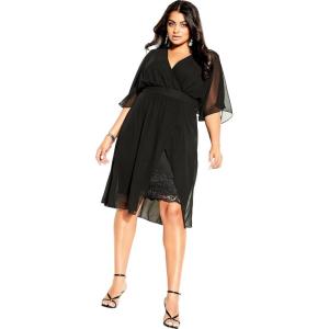 City Chic Women’s Plus Size Love Affair Dress(Black)