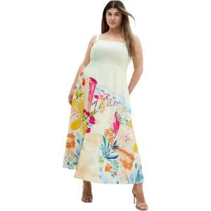 City Chic Women’s Plus Size Maxi Dress – Sorrento Print(Sorrento Summer)
