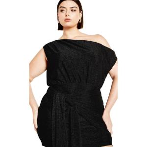 City Chic Women’s Plus Size Mini Dress – Paloma(Black)