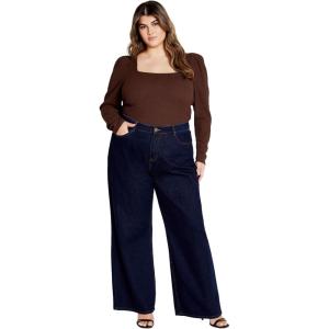 City Chic Women’s Plus Size Mysteria Top(Chocolate)