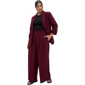 City Chic Women’s Plus Size Pant – Abbie(Dark Cherry)