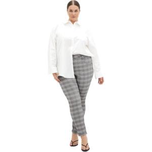 City Chic Women’s Plus Size Pants – Bengaline Check(Cherry Check)