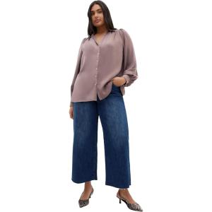 City Chic Women’s Plus Size Shirt – Hadlee(Smoke)
