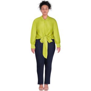 City Chic Women’s Plus Size Shirt – Winnie(Green)