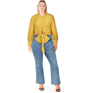 City Chic Women’s Plus Size Shirt – Winnie(Old Gold)