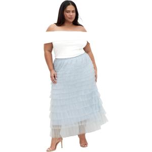City Chic Women’s Plus Size Skirt – Averi(Sky Blue)