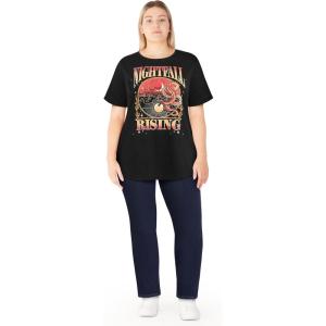 City Chic Women’s Plus Size Tee – Brinley(Black Print)