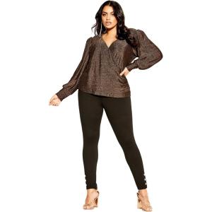 City Chic Women’s Plus Size Top – Glowing(Bronze)