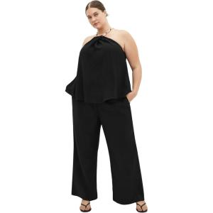 City Chic Women’s Plus Size Top – Island Detail(Black)