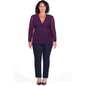 City Chic Women’s Plus Size Top – Nia(Purple)