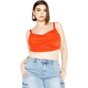 City Chic Women’s Plus Size Top-Kiera(Orange)