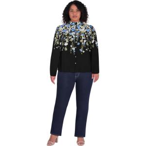 City Chic Womens Shirt – Kyla(Blue Floral)