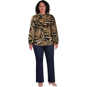 City Chic Womens Shirt – Margo(Orange Print)