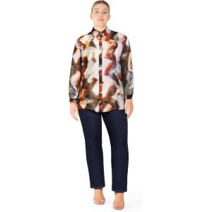 City Chic Womens Shirt – Sheer Passion Print(Geo Print)
