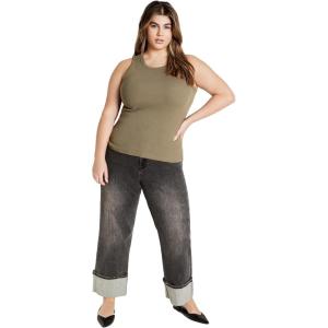 City Chic Women’s Talia Rib Tank(Olive)