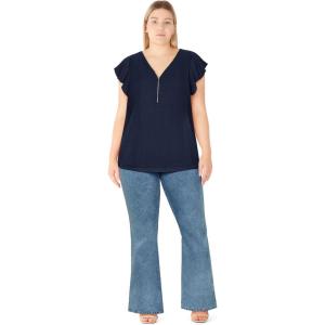 City Chic Womens Top – Florrie(Navy)