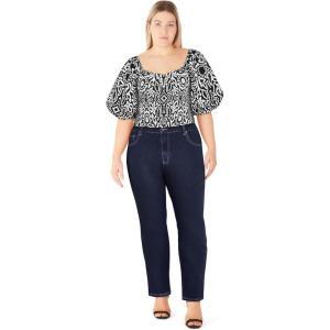 City Chic Womens Top – Hanna Print(Black Print)