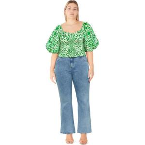 City Chic Womens Top – Hanna Print(Green Print)