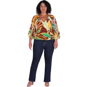 City Chic Womens Top – Petra Print(Abstract)