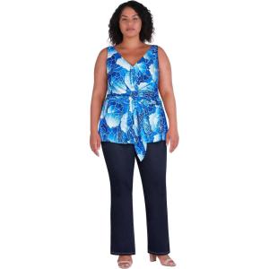 City Chic Womens Top – Vera Print(Blue Print)