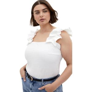 City Chic Women’s Top-Aria Frill(Ivory)