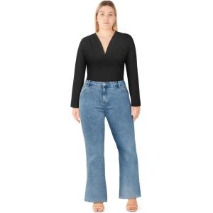 City Chic womens Bodysuit – Pleat(Black)