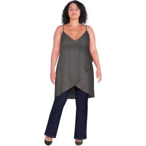 City Chic womens Cami – Tess Hi Lo Shine(Grey)