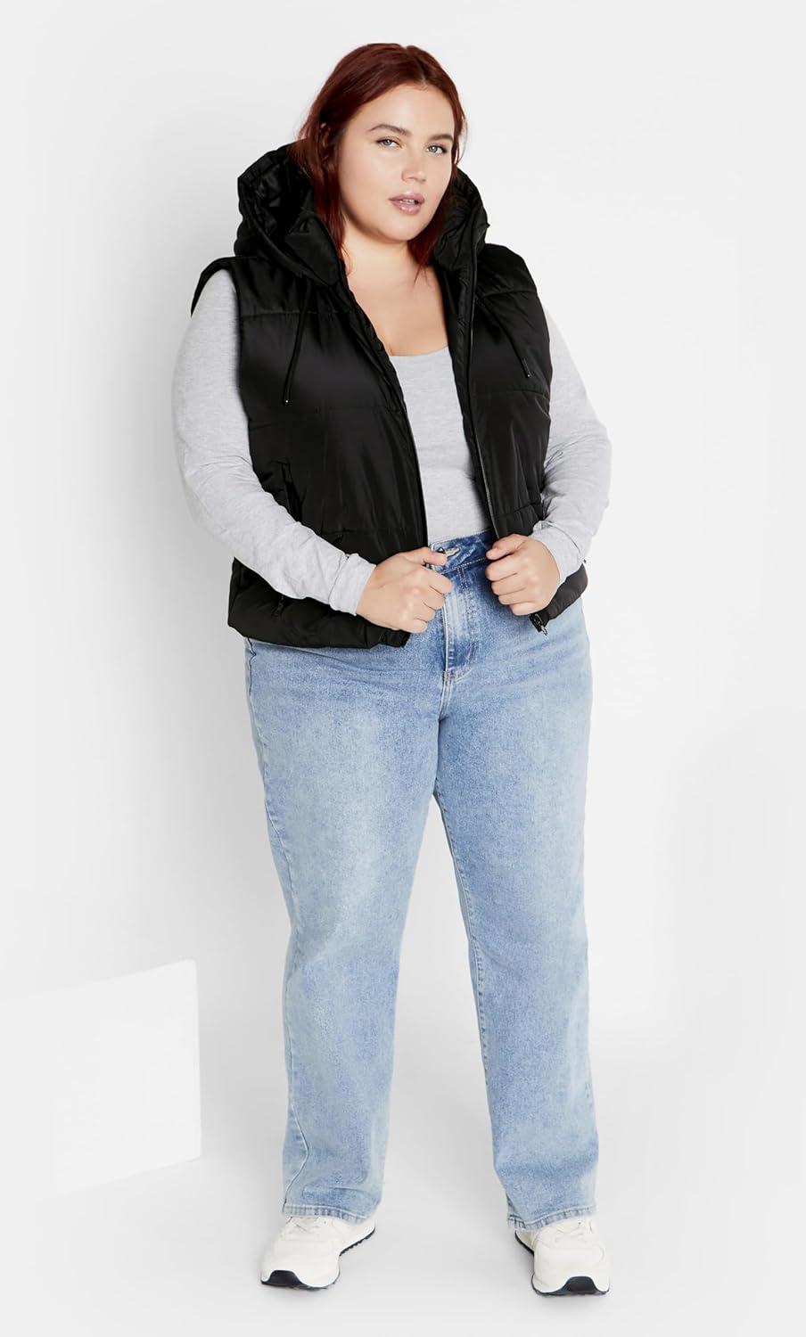 image:imageCITY CHIC Ava Puffer VestBlack
