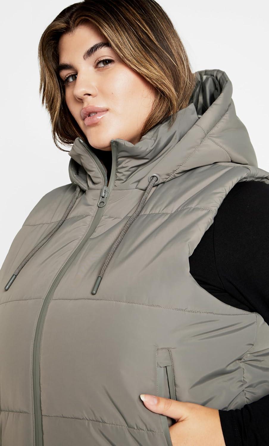image:imageCITY CHIC Ava Puffer VestSage Grey