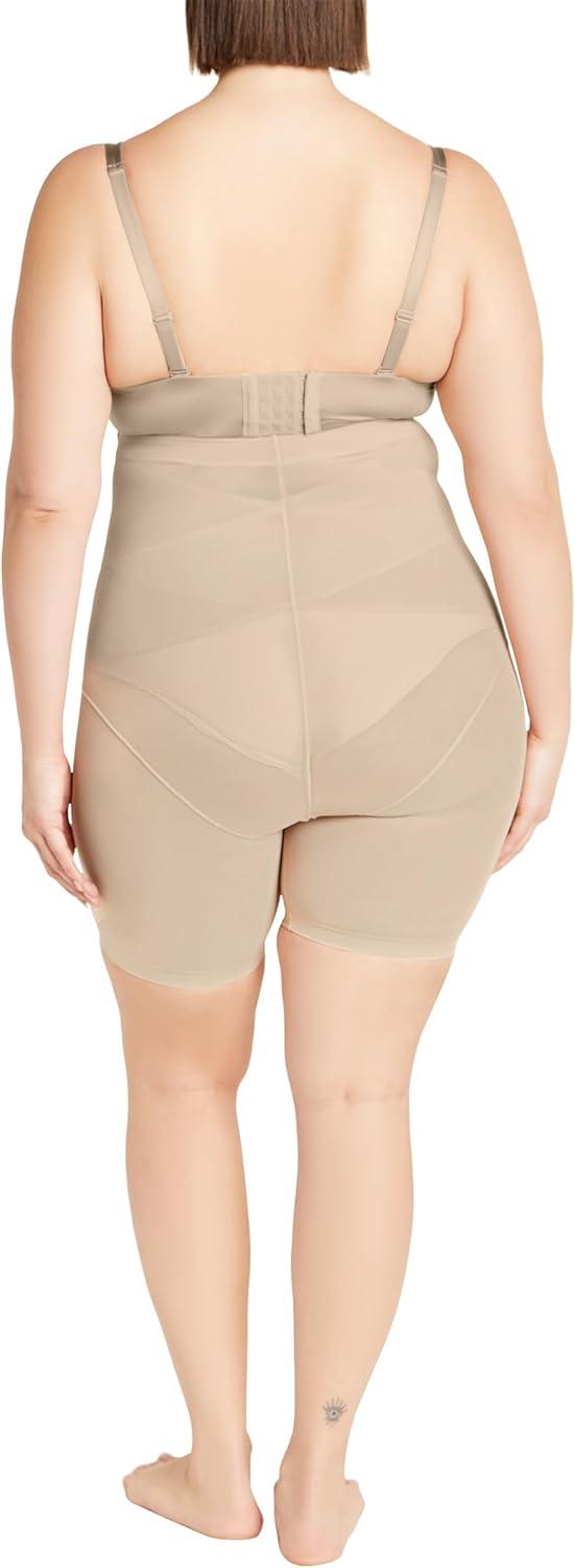 image:imageCITY CHIC Plus Size Shorts Power Mesh ShortLatte