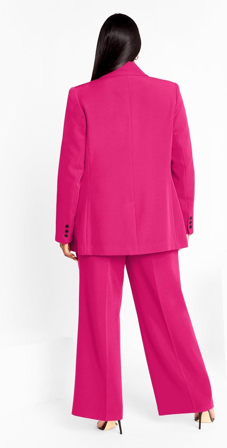 image:imageCity Chic Plus Size Jacket Oversized Alexis Blazer JacketLipstick Pink