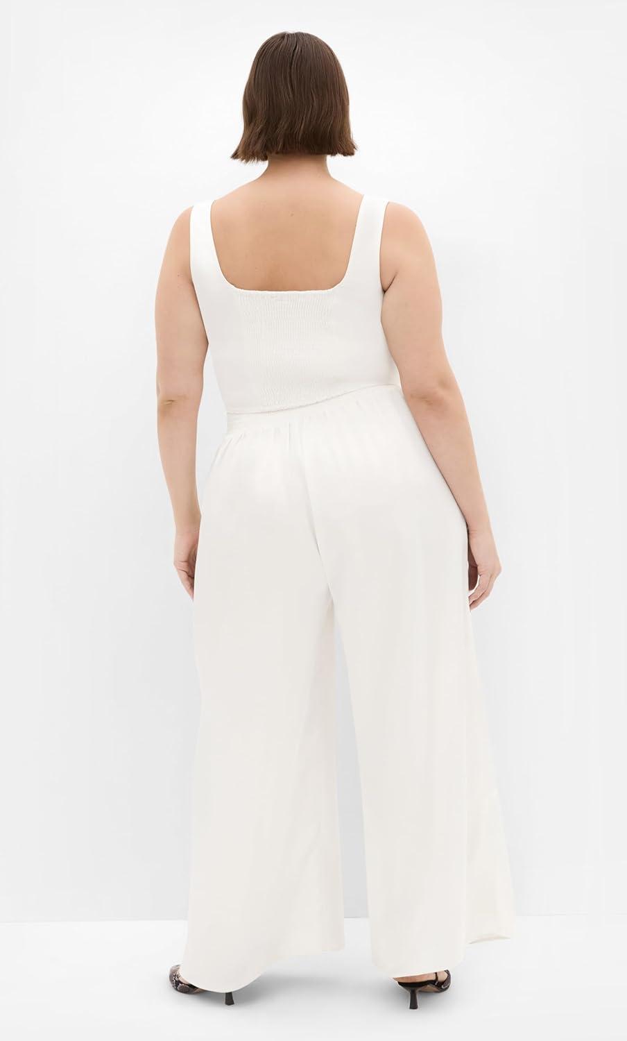 image:imageCity Chic Plus Size Satin Palazzo Champagne PantChampagne