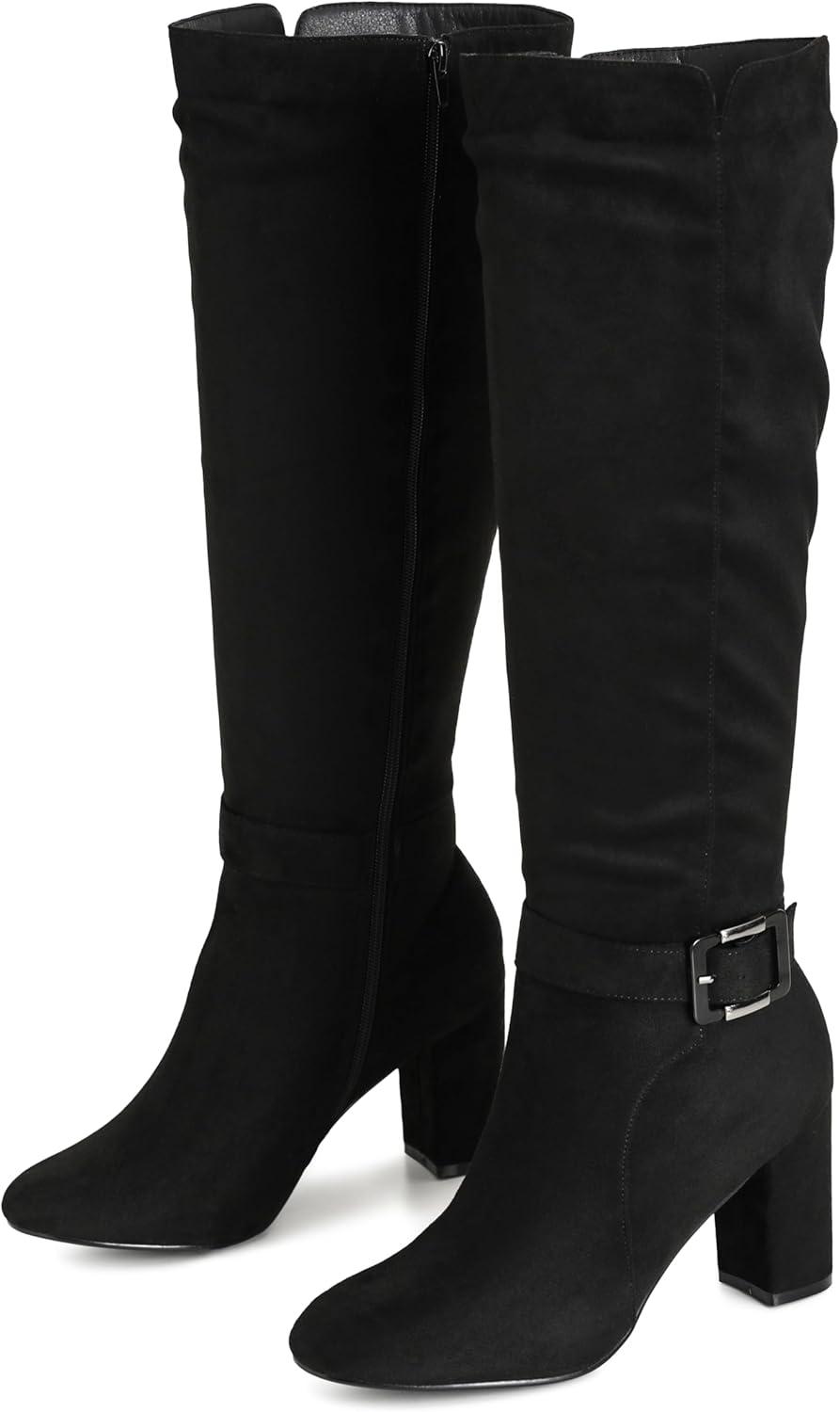 image:imageCity Chic Wide Fit Kourt Knee BootBlack