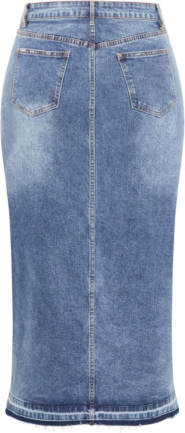 image:imageCity Chic Womens Citychic Plus Size Skirt HallieLight Denim