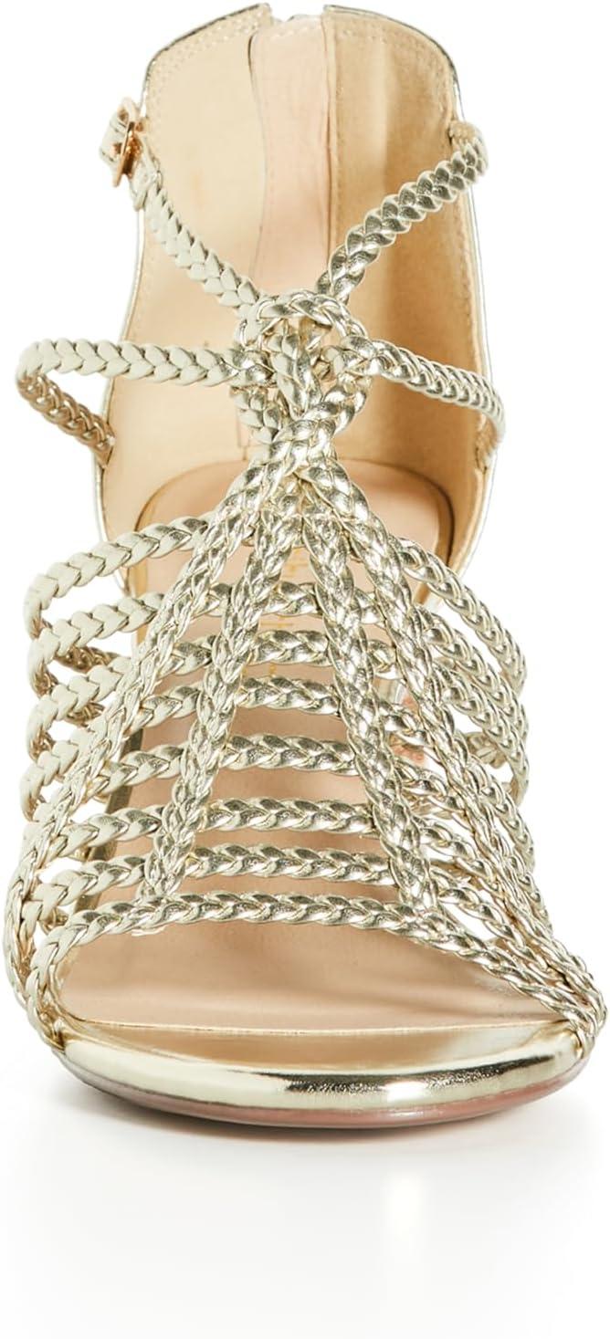 image:imageCity Chic Womens Heel WIDE FIT Braided MidaYellow