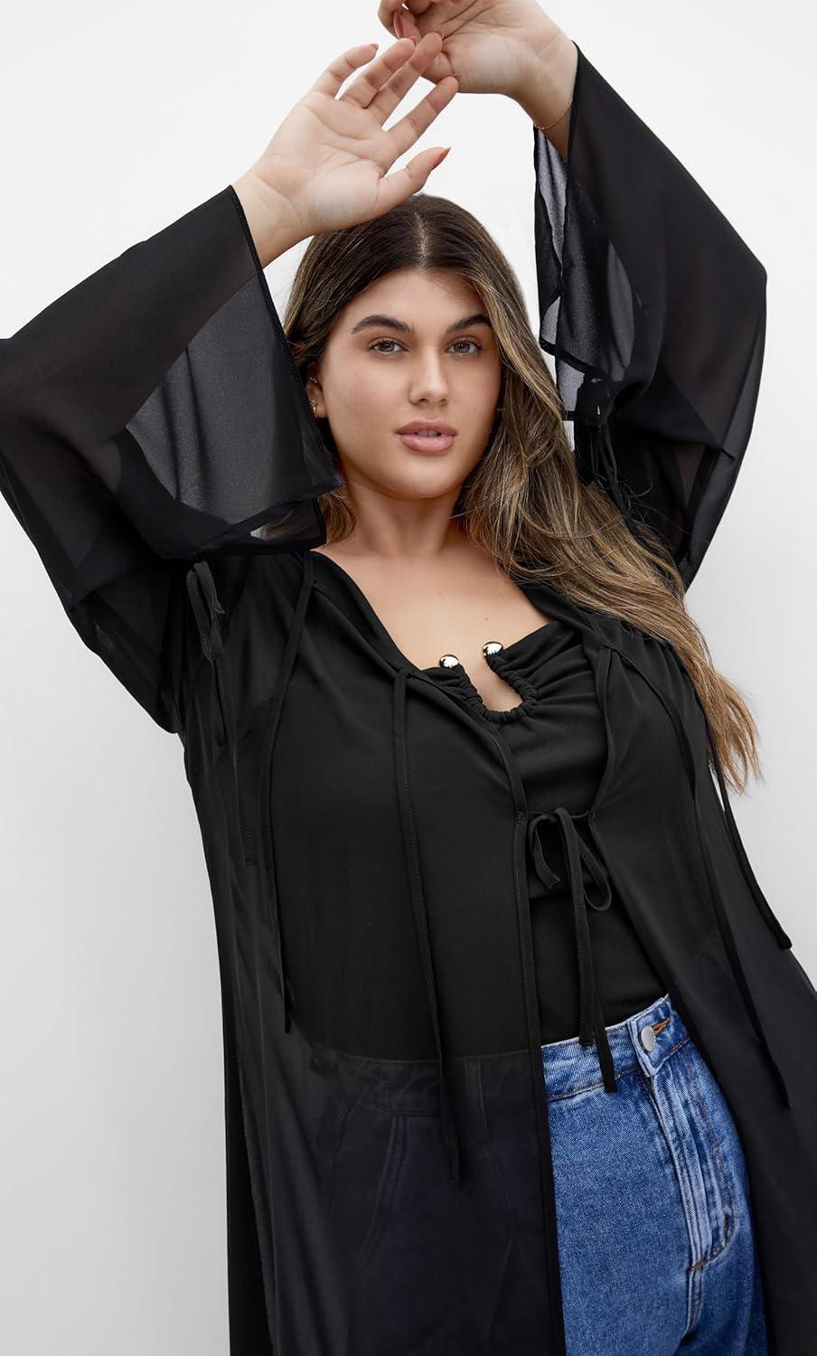 image:imageCity Chic Womens JacketRemi LonglineBlack