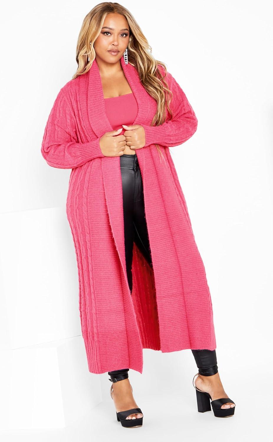 image:imageCity Chic Womens Kenzi CardiganVibrant Pink