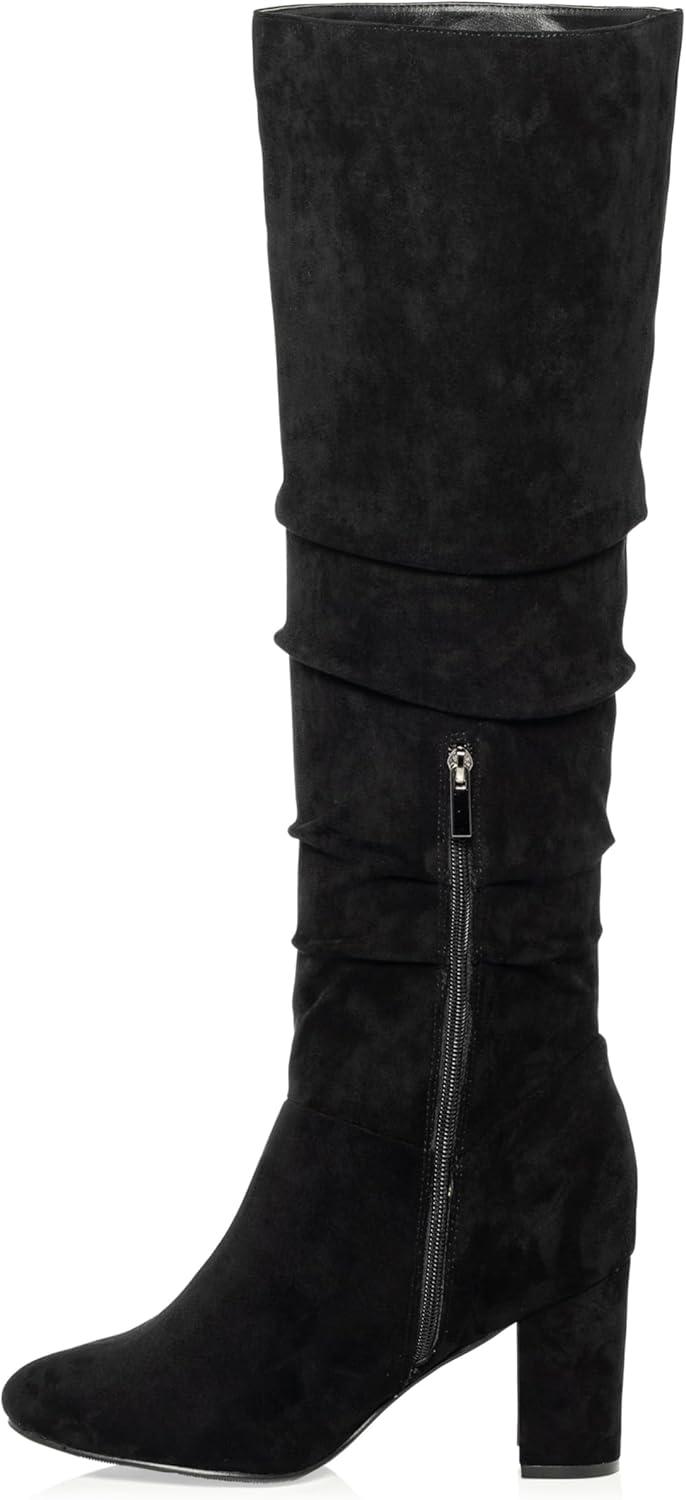 image:imageCity Chic Womens Knee Boots SuedeBlack
