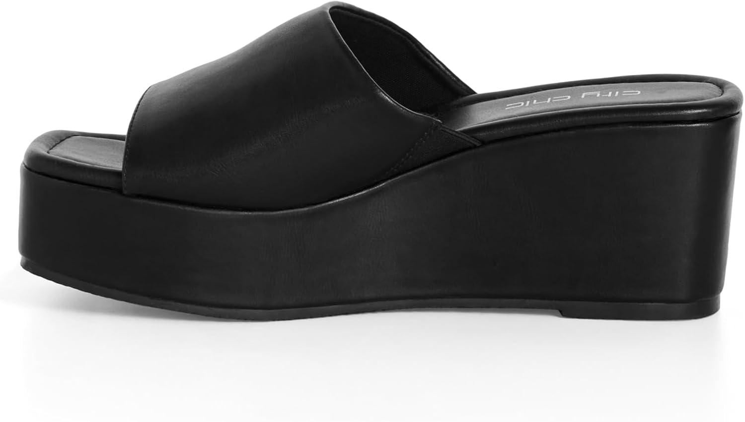 image:imageCity Chic Womens Platform SlideyBlack