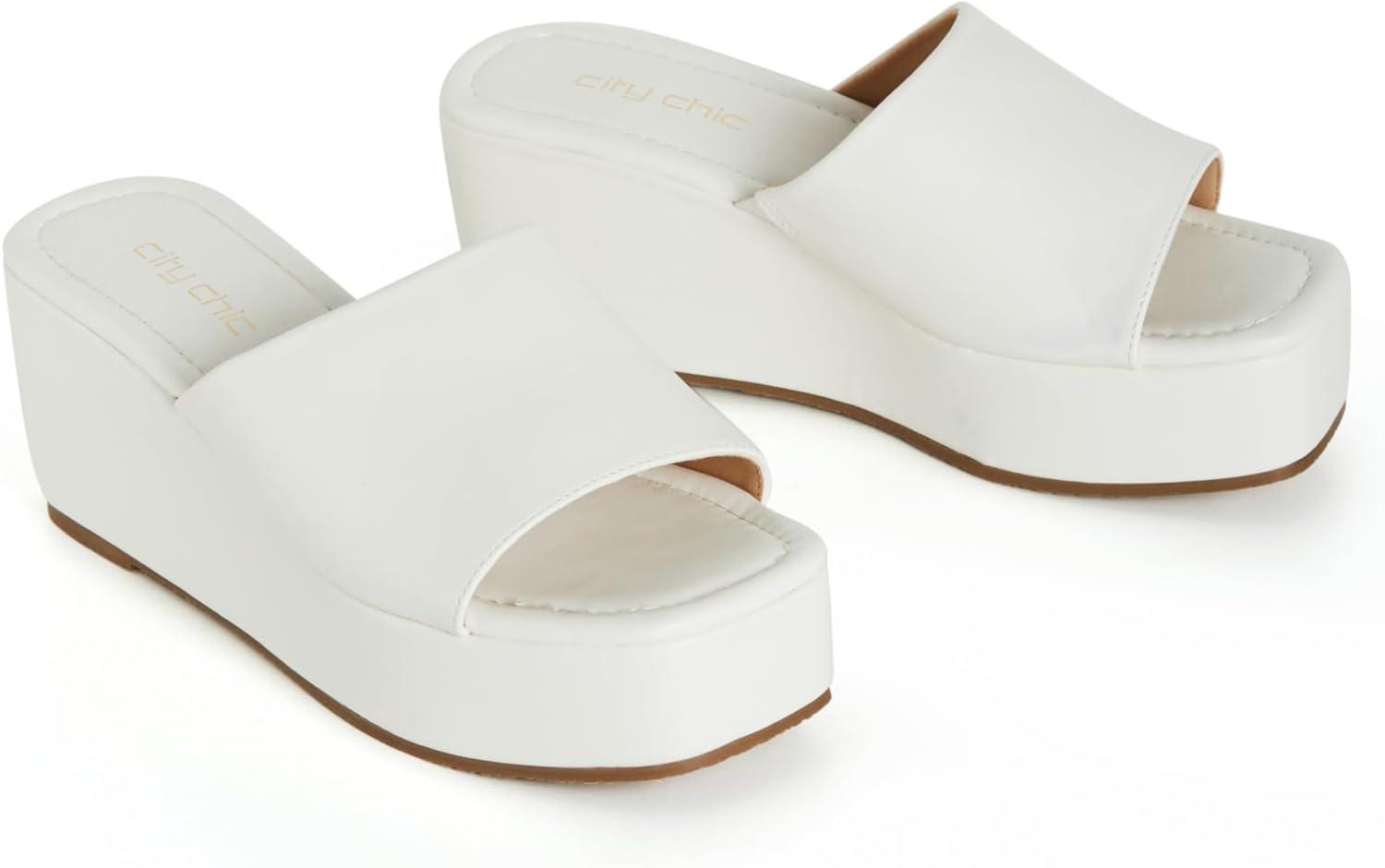 image:imageCity Chic Womens Platform SlideyIvory