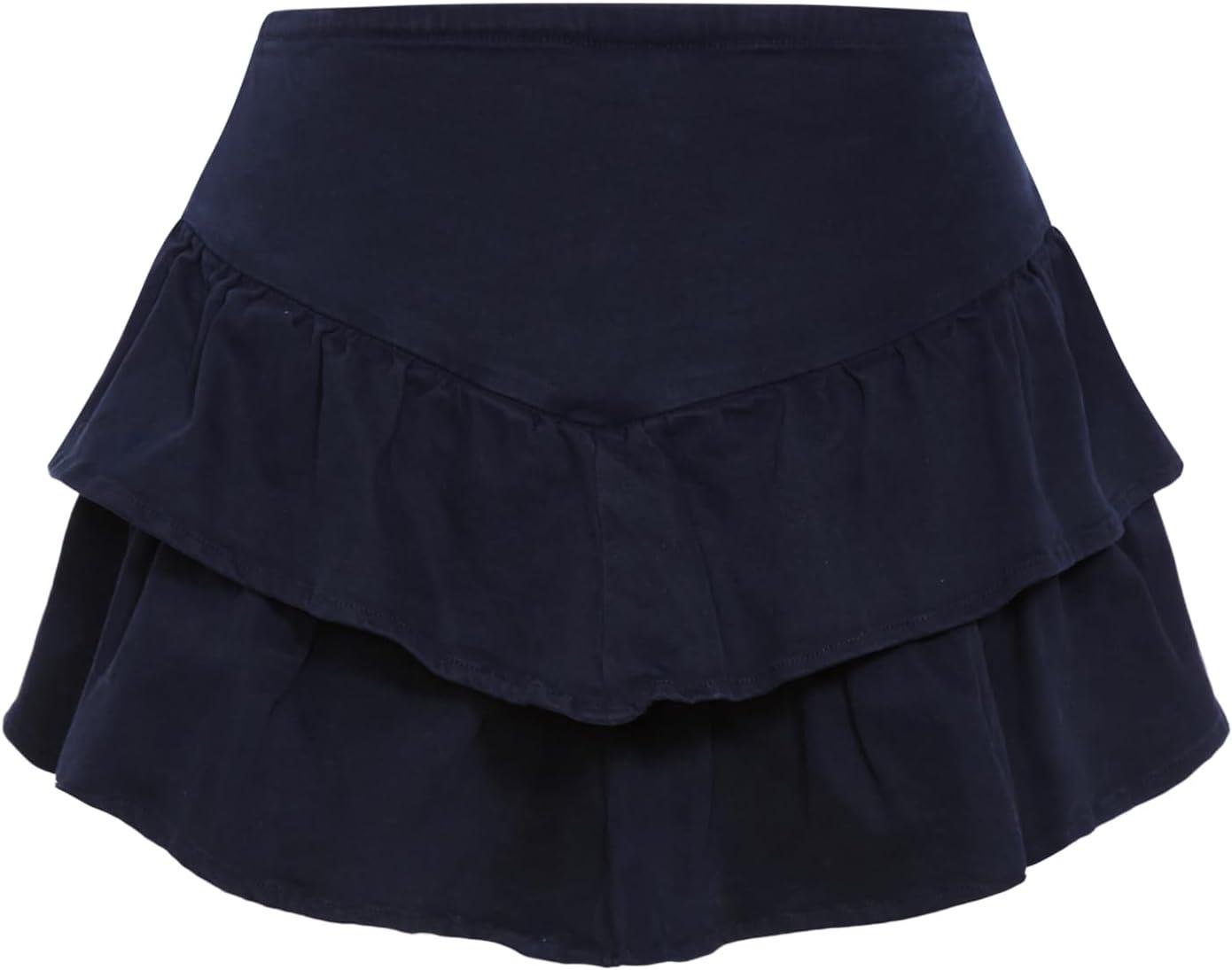 image:imageCity Chic Womens Plus Size Amina Frill High Waist Mini ShortNavy